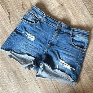 Maurices Blue Distressed Jean Shorts